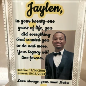 A picture of jaylen 's life is displayed.