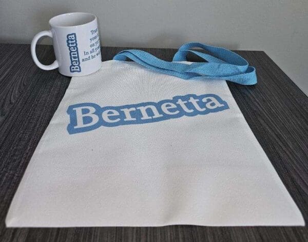 A bag that has the name bernetta written on it.